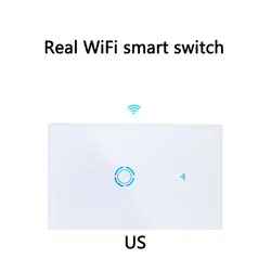 Высокая 1/2/3 пути EW-Wi-Fi Smart Touch переключатель Беспроводной смартфон удаленного коммутатора Панель таймер расписание светодиодный настенный