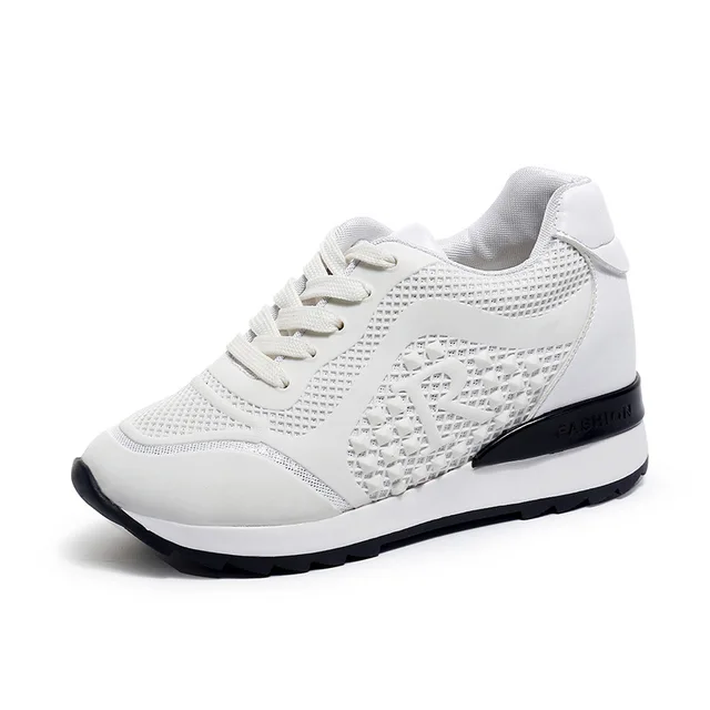 2017 autumn new sports shoes female increased white shoes women solid