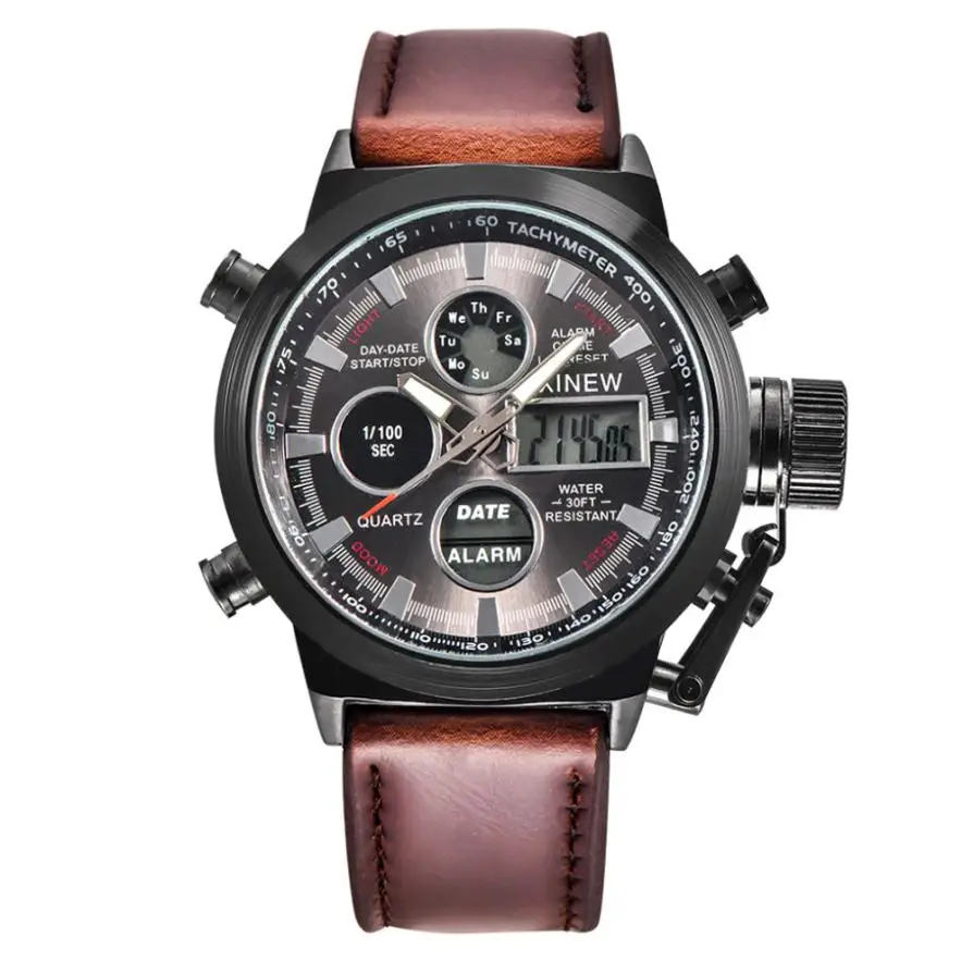 

Rush Sale! Mens Quartz Sport Military Army LED Watches Analog Stainless Steel Wristwatches Relojes Hombre Wristwatch Mens