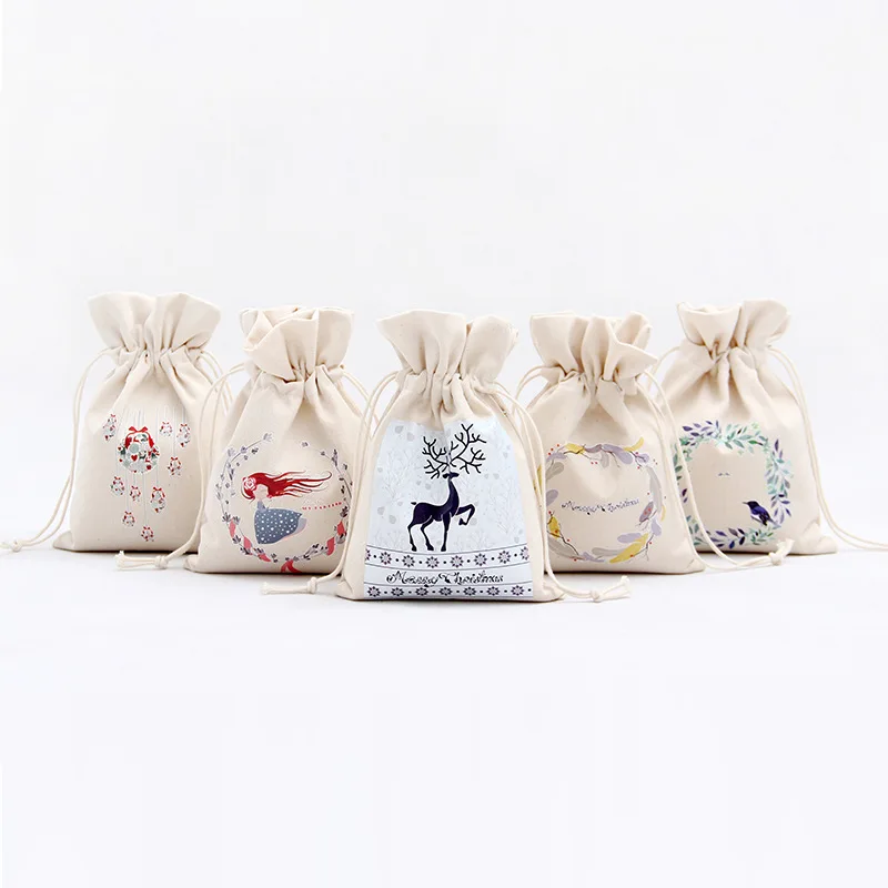 直売超安い クリスマスギフト用巾着袋 クリエイティブ クリスマス ジュエリー ギフト包装用 16x23 Cm 100ユニット 製品保証あり Solutions Time Com