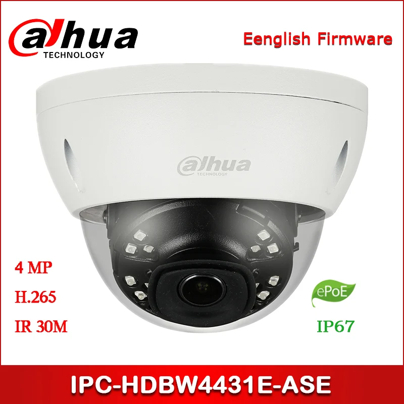 

Dahua IP Camera 4MP IPC-HDBW4431E-ASE Security Camera IR mini Dome Network Camera with ePOE