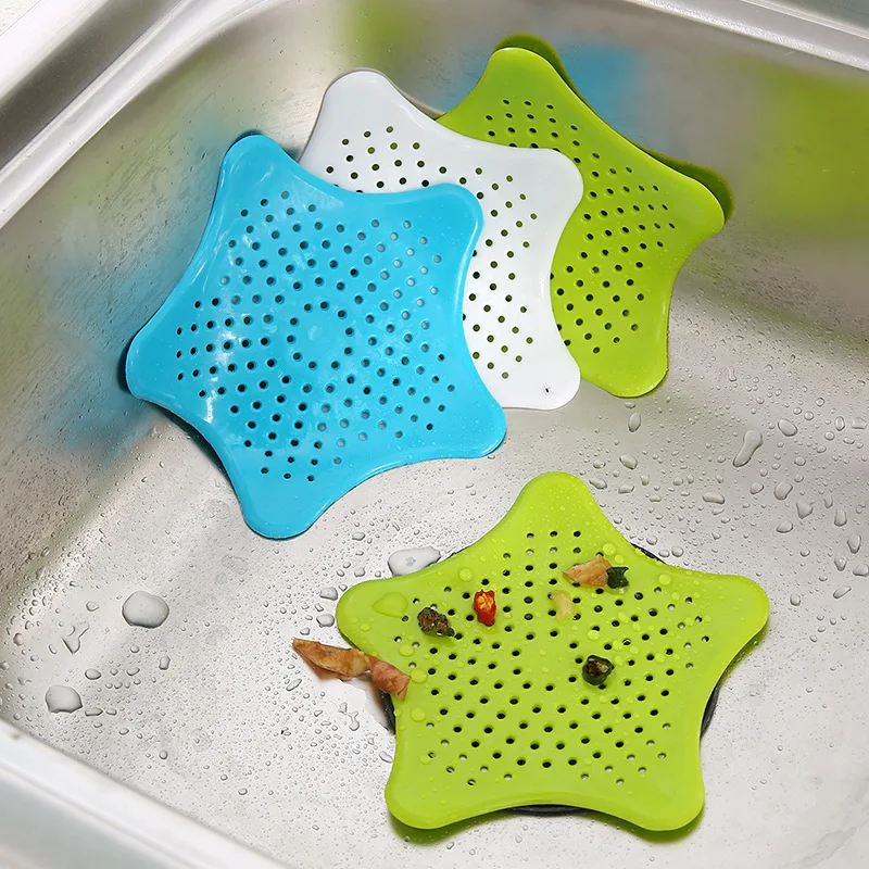 

Wulekue Kitchen Gadgets Accessories Star Outfall Drain Cover Basin Sink Strainer Filter Shower Hair Catcher Stopper Plug