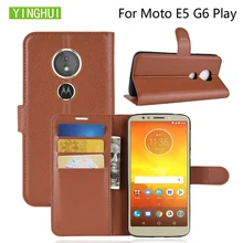 YINGHUI для Motorola Moto E5 G6 Play 5," Чехол кожаный флип-чехол для телефона кошелек кожаный чехол-подставка чехлы-флип для Moto e5 g6Play