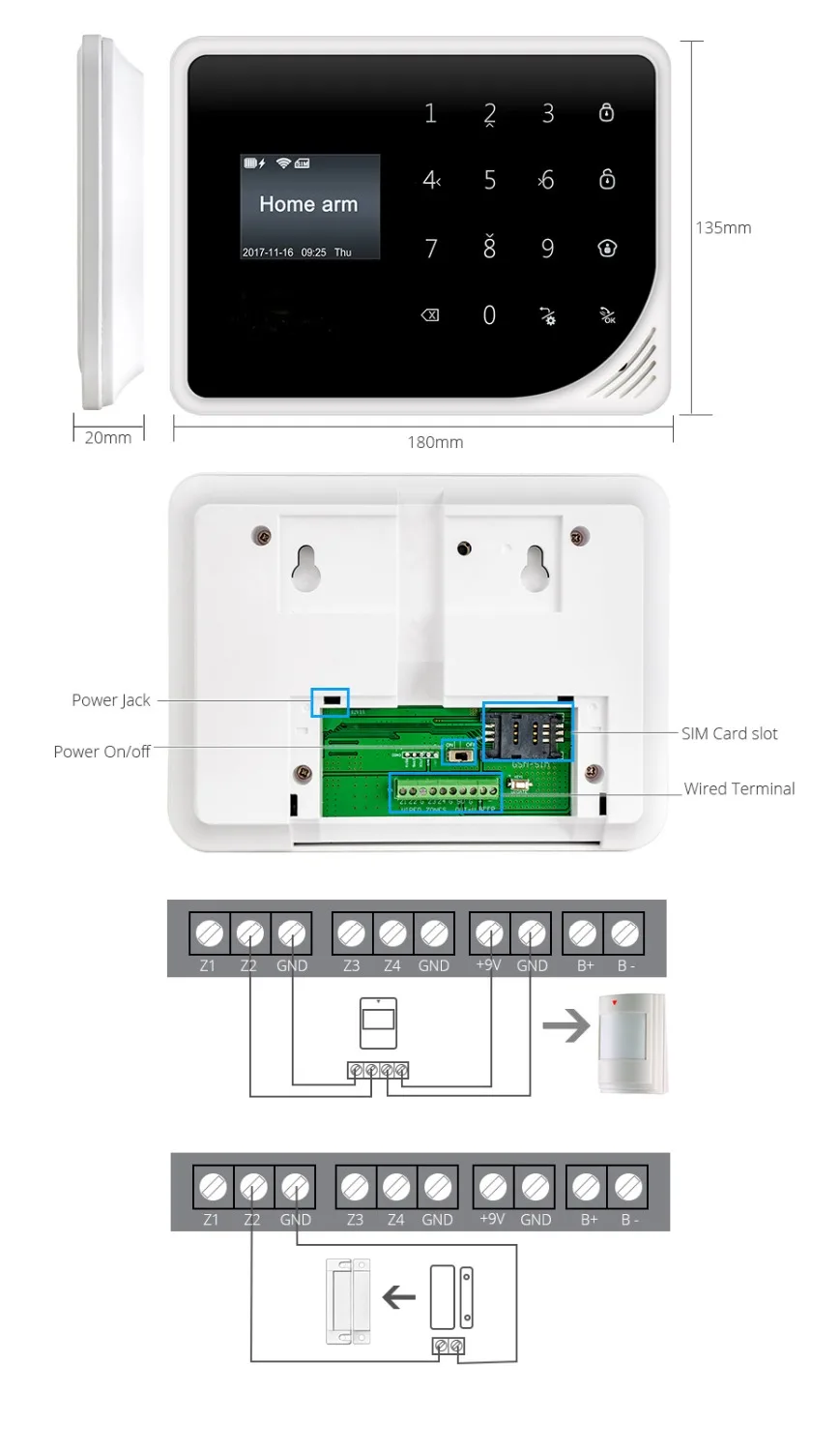 YoBang безопасности WI-FI GSM сигнализация Системы Испания Русский Голос охранной сигнализации Системы дома безопасности IP Камера приложение управления разъем