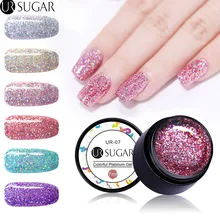 Ur Sugar, 7 мл, Платиновый гель, голографический лак, блестящий УФ-гель, лак, блестящий, серебряный, розовый, золотой, замачиваемый, УФ светодиодный Гель-лак для дизайна ногтей