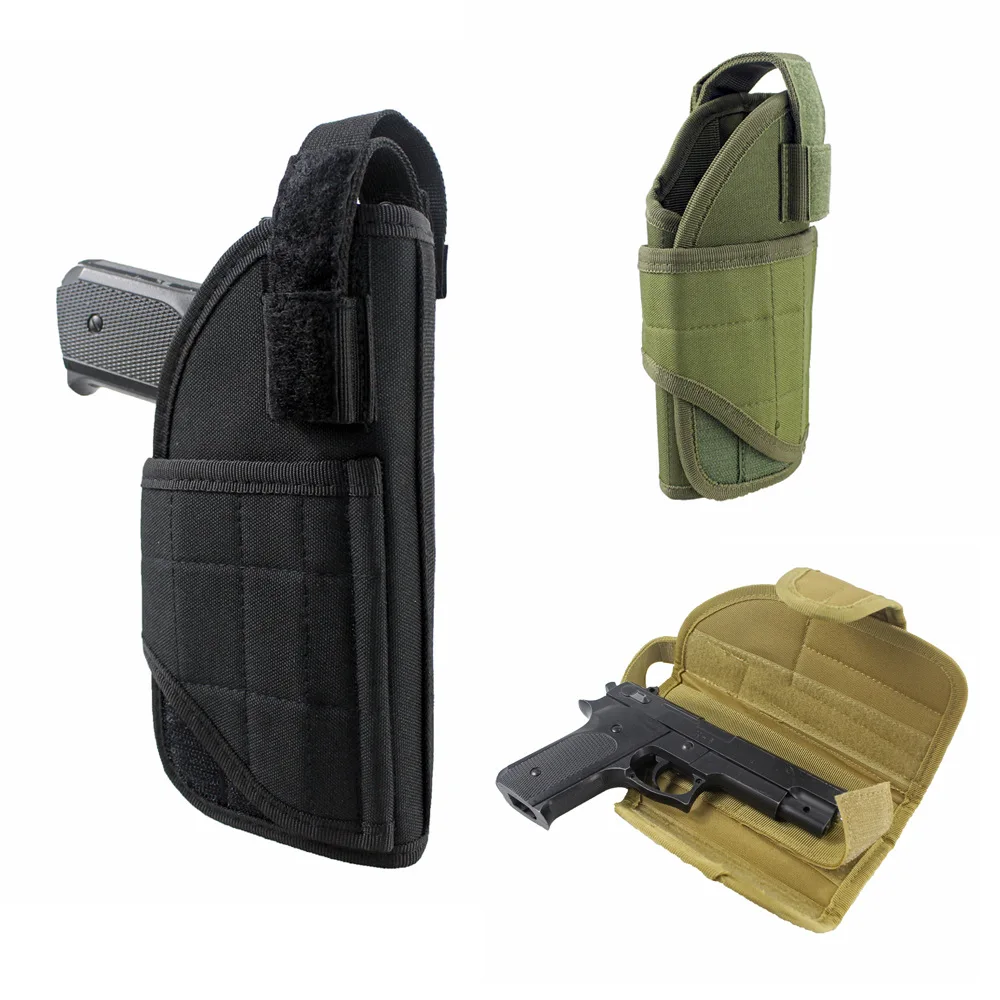 

Hunting Tactical exercise Shooting Wearable Waist Pistol Case Hidden Holster Pistol Carry Bag Adjustable Righthand Solid color Nylon Durable Gun Holster Pouch