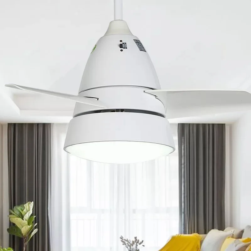 

Modern minimalist ceiling fan light LED remote control smart mute dimming AC110V 220V for factory office living room