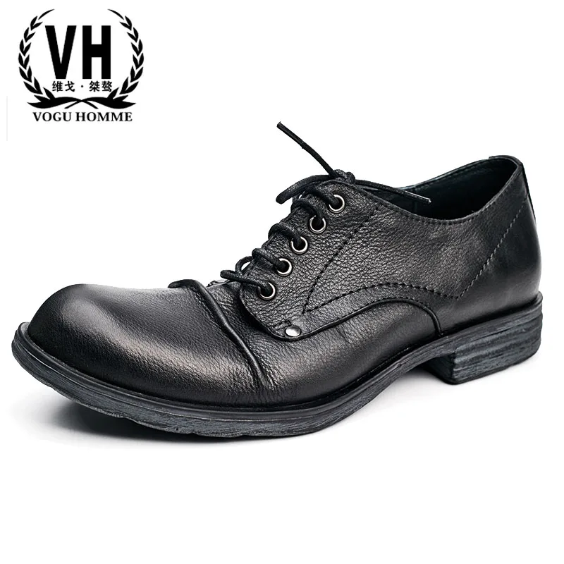 

spring and autumn summer British reto men Genuine leather shoes men's business casual shoes breathable male shoes Leisure