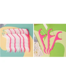 RORASA 100 шт. зубочистки с нитью зубы Зубочистки уход за полостью рта зуб для чискти, зубная Dentes стоматологический для ротовой полости цвета сахарной ваты