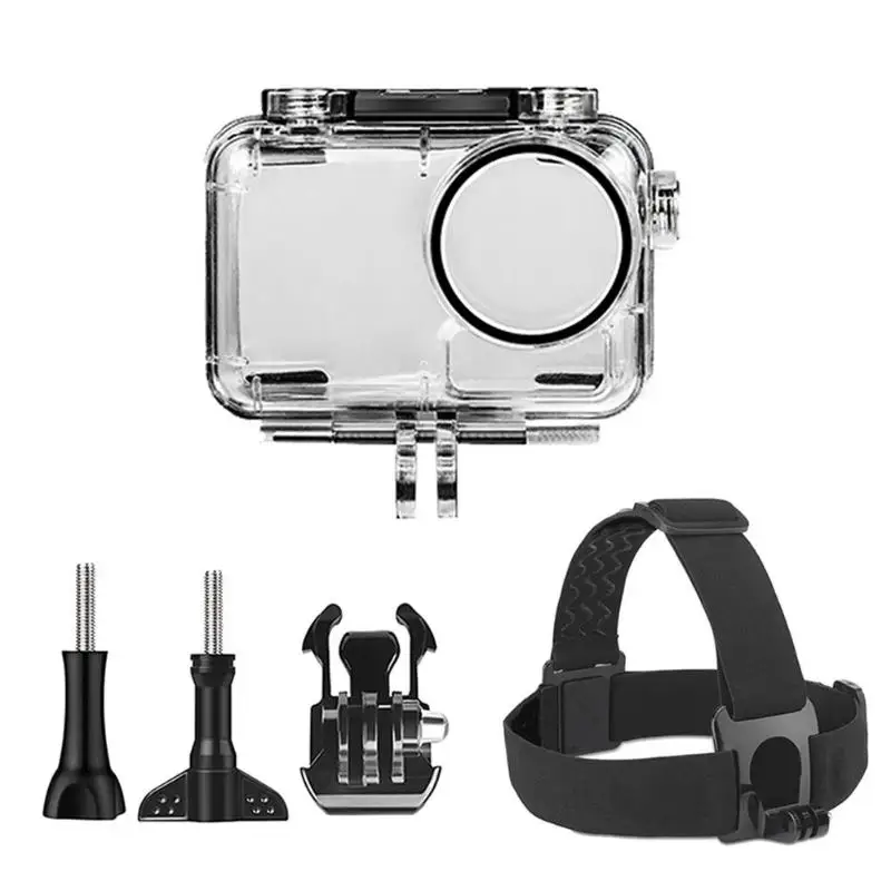 5pcs Waterproof Case Cover Headband Long Screw Base Set for DJI OSMO Action