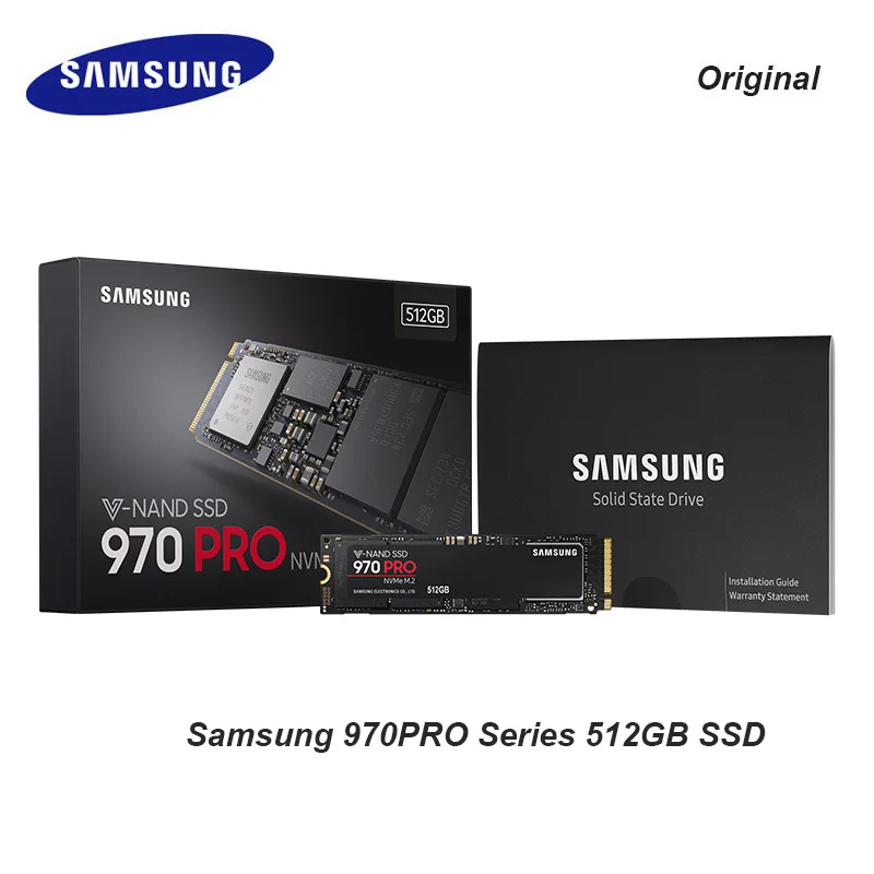 Samsung внутренний SSD 970Pro MZ-V7P512BW 512 ГБ узнать Скорость 3500 МБ/с. M2. 2280 интерфейс PCI-E NGFF твердотельный накопитель для ноутбука