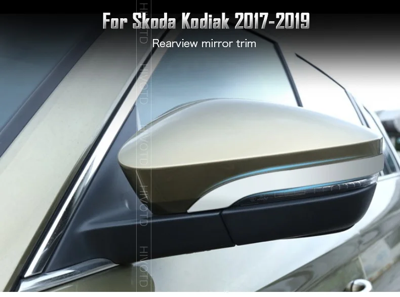 Hivotd для Skoda Kodiaq шкода кодиак- аксессуары зеркала заднего вида декоративные полоски кузова автомобиля анти-потертая Крышка хромированная Накладка для стайлинга экстерьера,автотовары аксессуары для авто