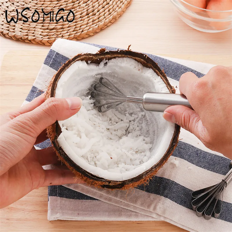 

1pcs Kitchen Accessories Stainless Steel Coconut Shaving Cutter Digging Coconut Tool Multi-function Fish Scale Planing Knife-C