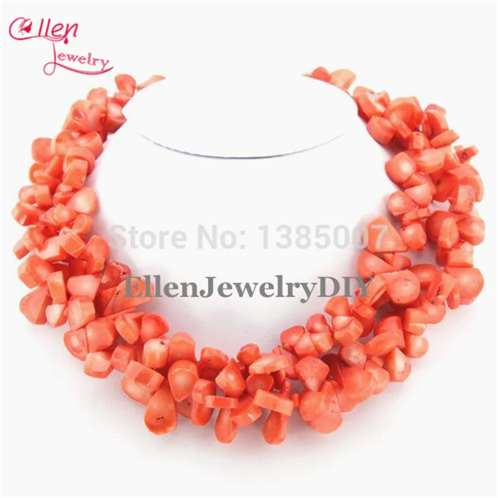 

Nigerian Beaded Coral Necklace Orange beads Holiday Party Necklace Bridesmaid Gift Necklace Bridal african beads Jewelry