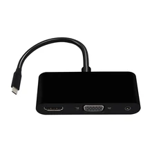 Тип C до USB hub адаптер HDMI VGA с разрешением 4 K Ultra HD для ThinkPad T470 S8 huawei Коврики 10 Коврики 10 pro, P20, P20 pro, USB 3,0 HDMI