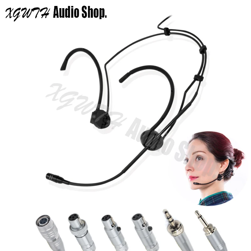Foldable Dual Ear Head Headset Headworn Microphone