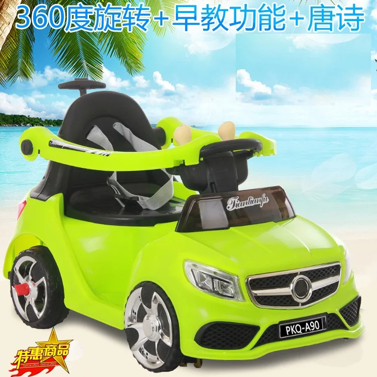 Самая дешевая цена с забором многофункциональная перезаряжаемая езда на для детского электромобиля электрическая клюшка комбинированная игрушка с putt - Цвет: Зеленый