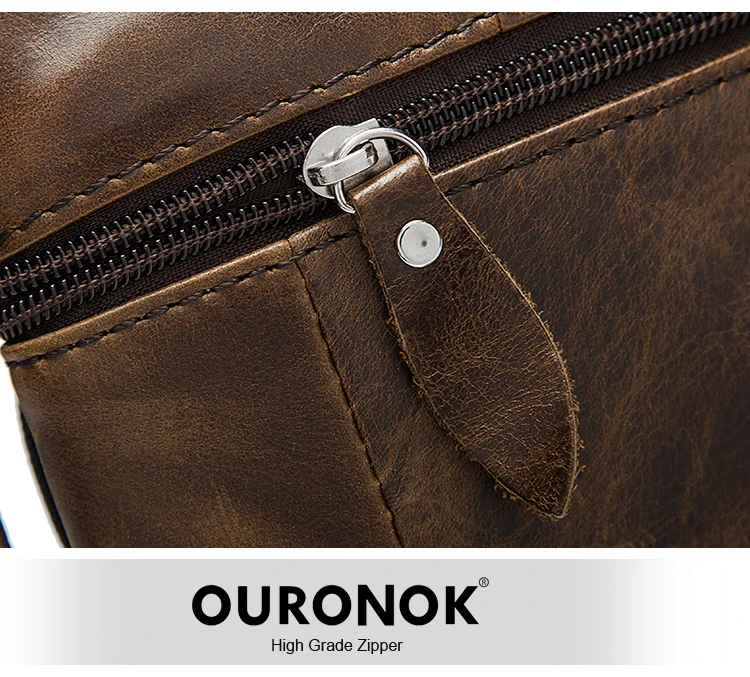 OURONOK, натуральная коровья кожа, мужская сумка, вертикальная, женская, унисекс, сумка на плечо, сумка на молнии, сумка для подарка, мужская, женская сумка через плечо