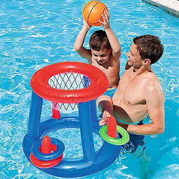 

Swimming Pool Basketball Hoop Lightweight Portable Folding Inflatable Floating Water Sports Games Beach Party Children