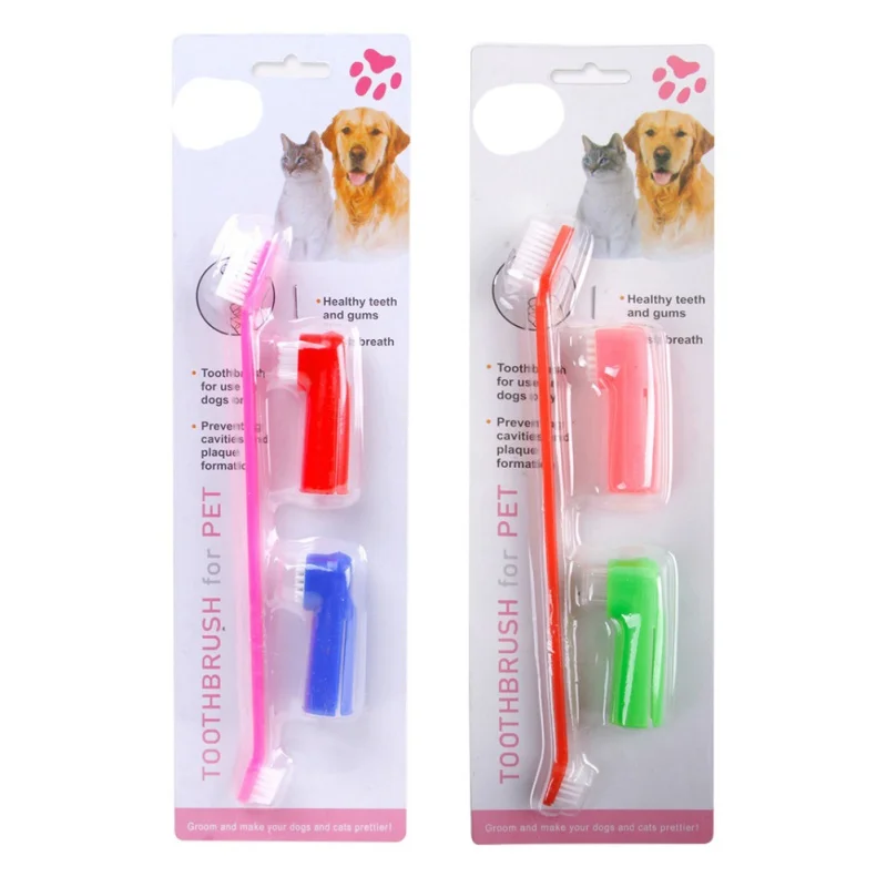 Dog Toothbrushes Pet Dog Cat Health Cleaning Teeth Oral Care Toothbrush