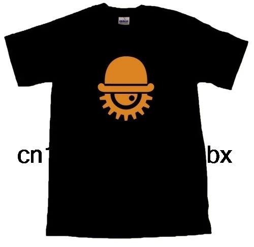 New Fashion Casual Men T Shirts Clockwork Orange Printed Graphic Round Neck Cotton Tops Black | Мужская одежда