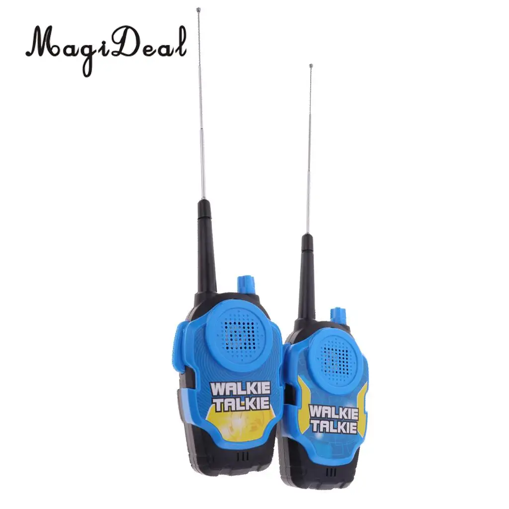 2Pcs Electronic Walkie Talkie Toy Portable Two-Way Radio Interphone Pretend Play Phone Game Outdoor Communication Toys Kids Gift