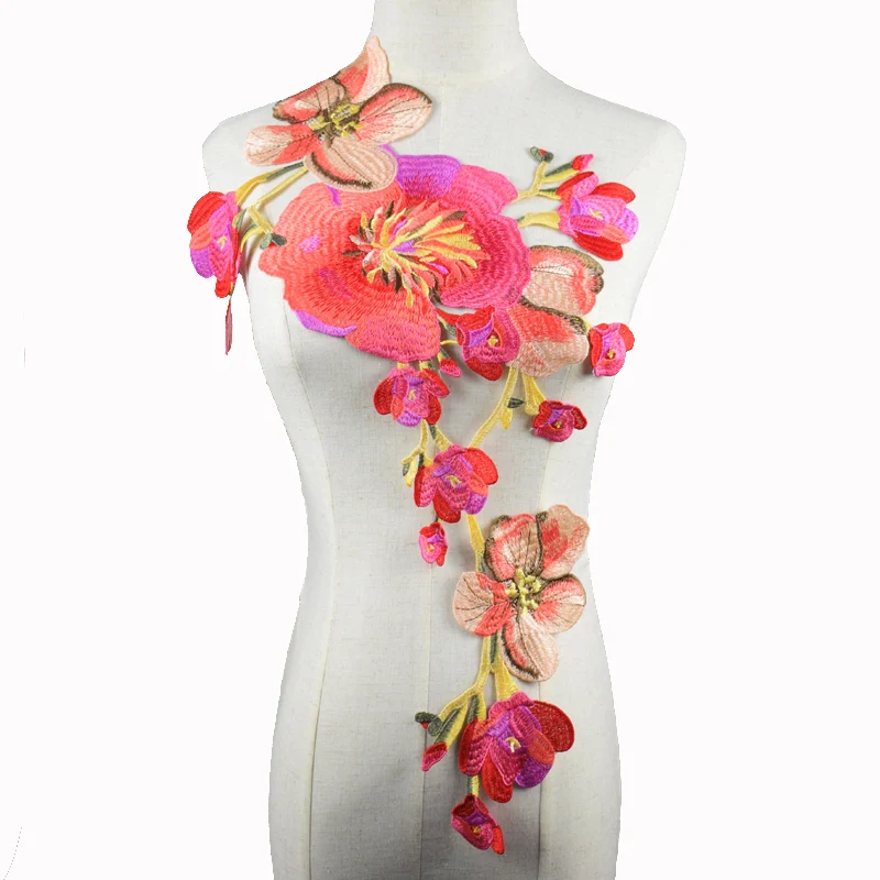 

Embroidered Lace Collar Neckline Venise Applique Embroidery Sewing on Patches Fabric Accessories Flower Scrapbooking NL146