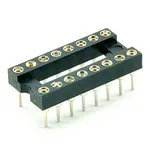 ic socket dip 16 pin round hole