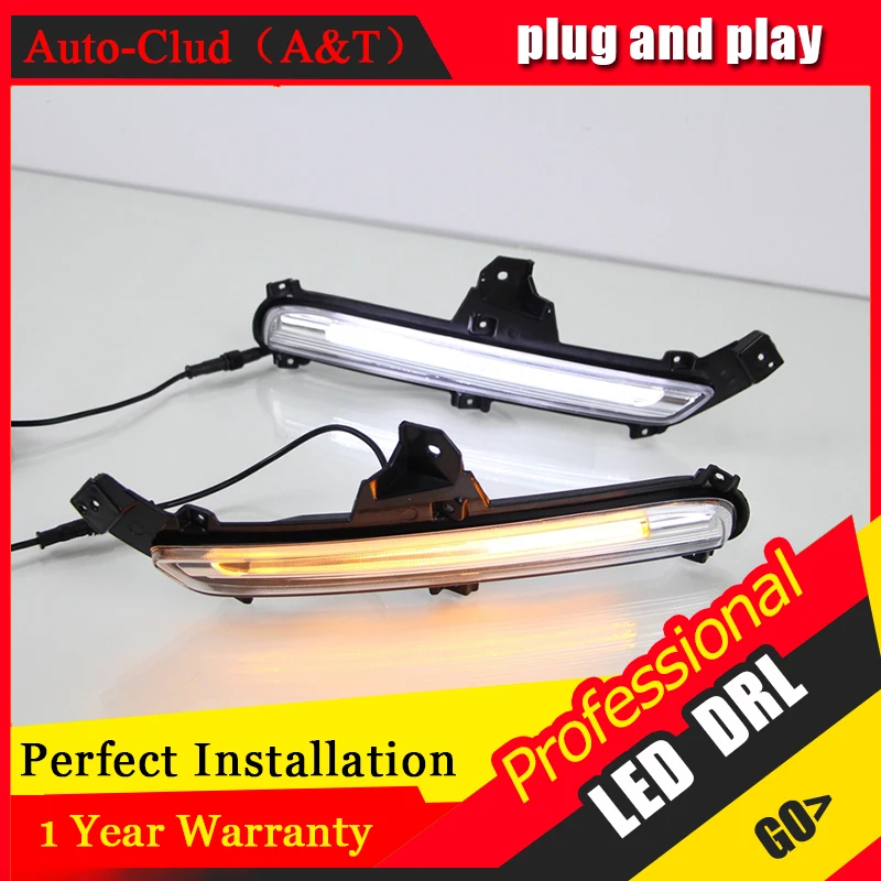 

car styling For Kia K2 LED DRL For Kia K2 led fog lamps daytime running light High brightness guide LED DRL