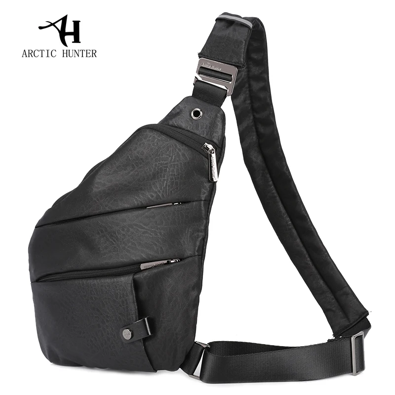 

ARCTIC HUNTER Brand Male Messenger Bag Shoulder Bags Men Hidden Chest Pack Mens Retro Crossbody Bag Cool Motorcycle Sling Bag
