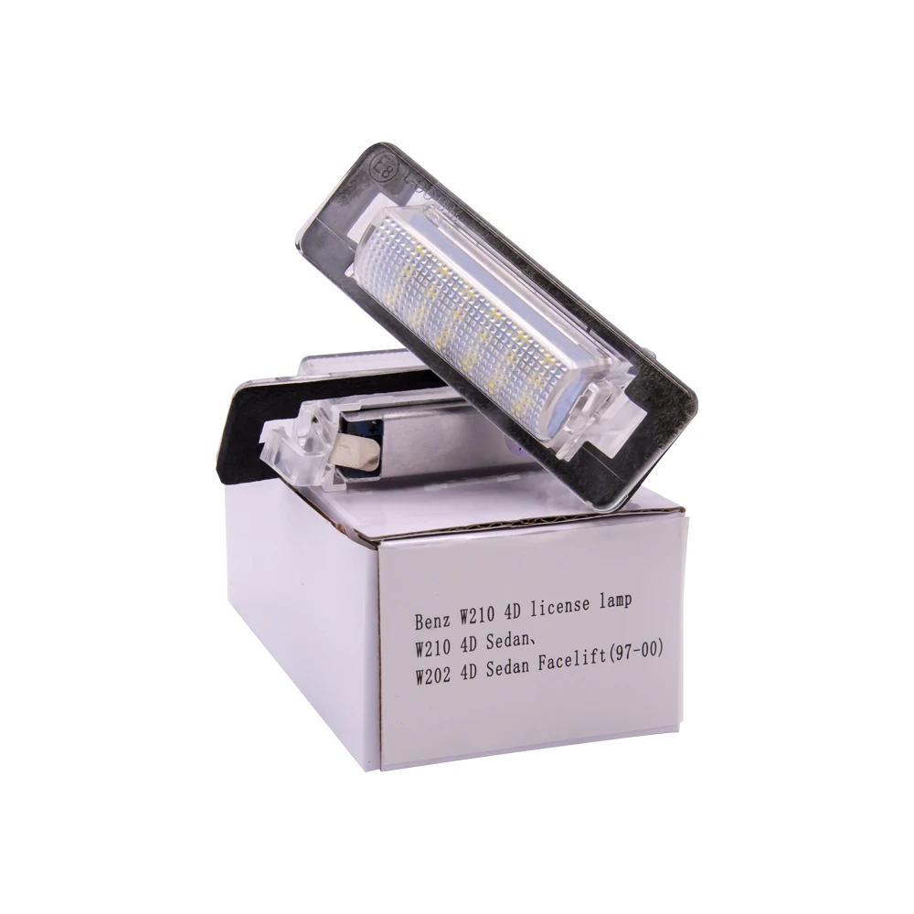 

2pcs canbus For Mercedes Benz W210 W202 E300 E55 C230 LED Number License Plate Lights Lamp No Error White License Light