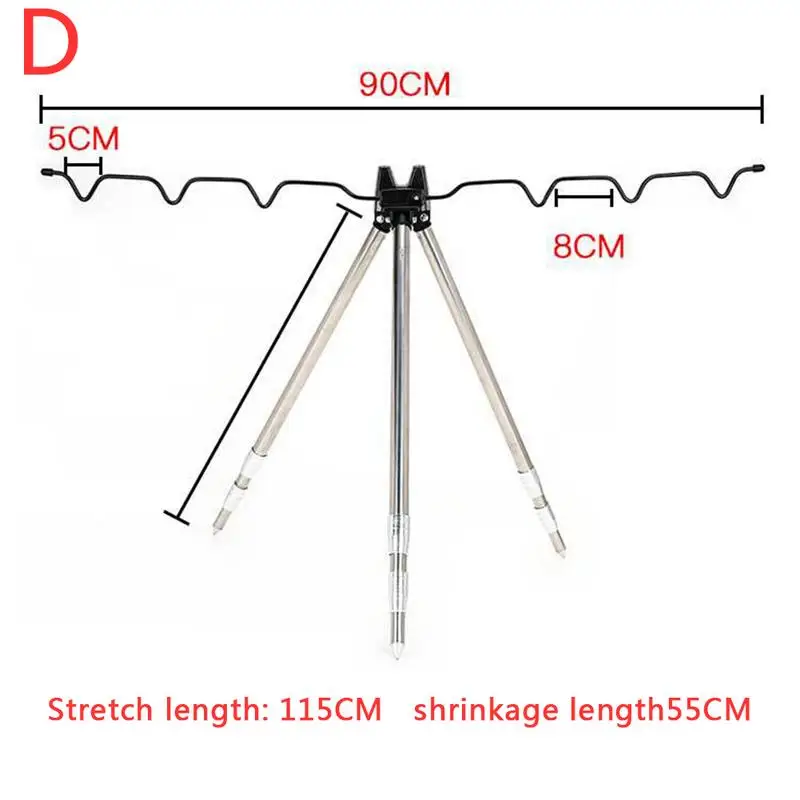 Держатель для рыболовной снасти, держатель для морского леща, подставка для удочки, принадлежности для рыбалки, штатив - Цвет: D