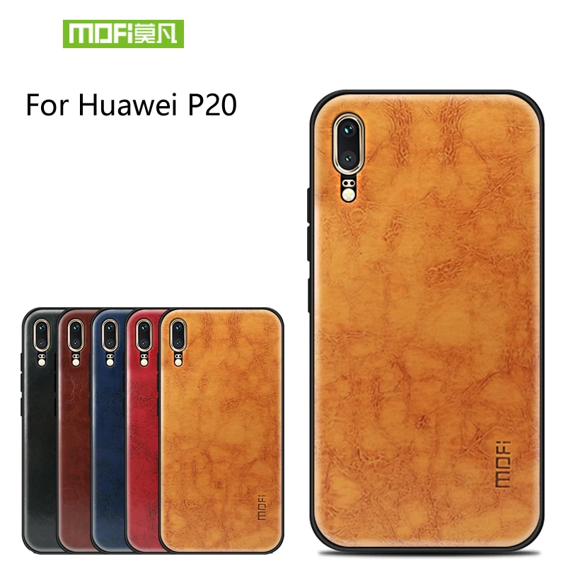

MOFi PU Leather + TPU + PC Case For Huawei P20 5.8" Cover Phone Cases Full Protection Back Cover For Huawei P20 Case