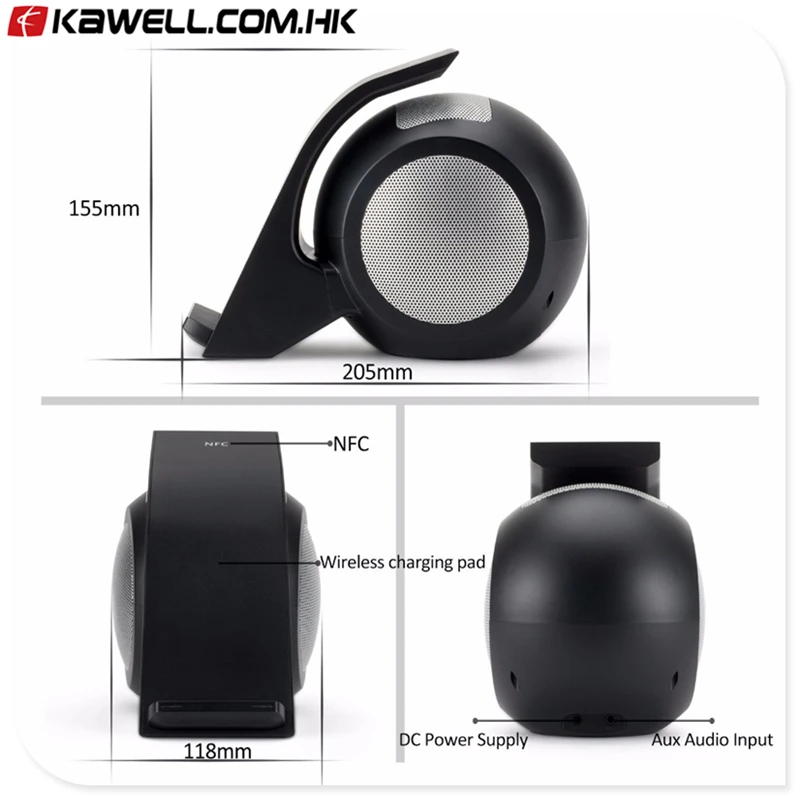 

2 in 1 Wireless Charger With Wireless Speaker for smart phone shipping cost free