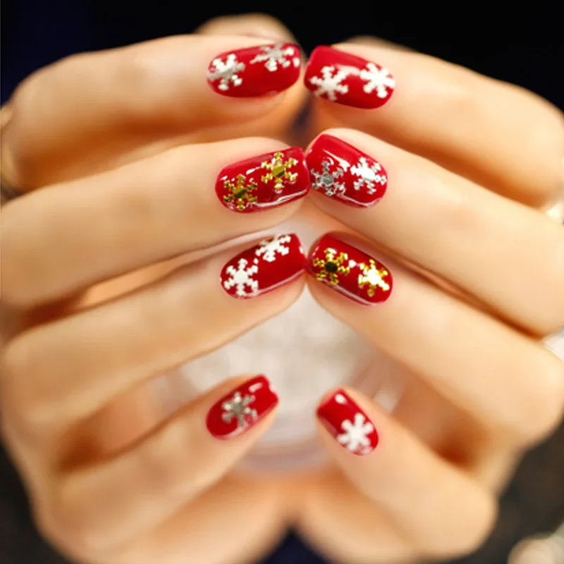 Aliexpress.com : Buy Mtssii 1Box 5mm White Snowflakes Christmas Nail Art Sticker Decoration Gel