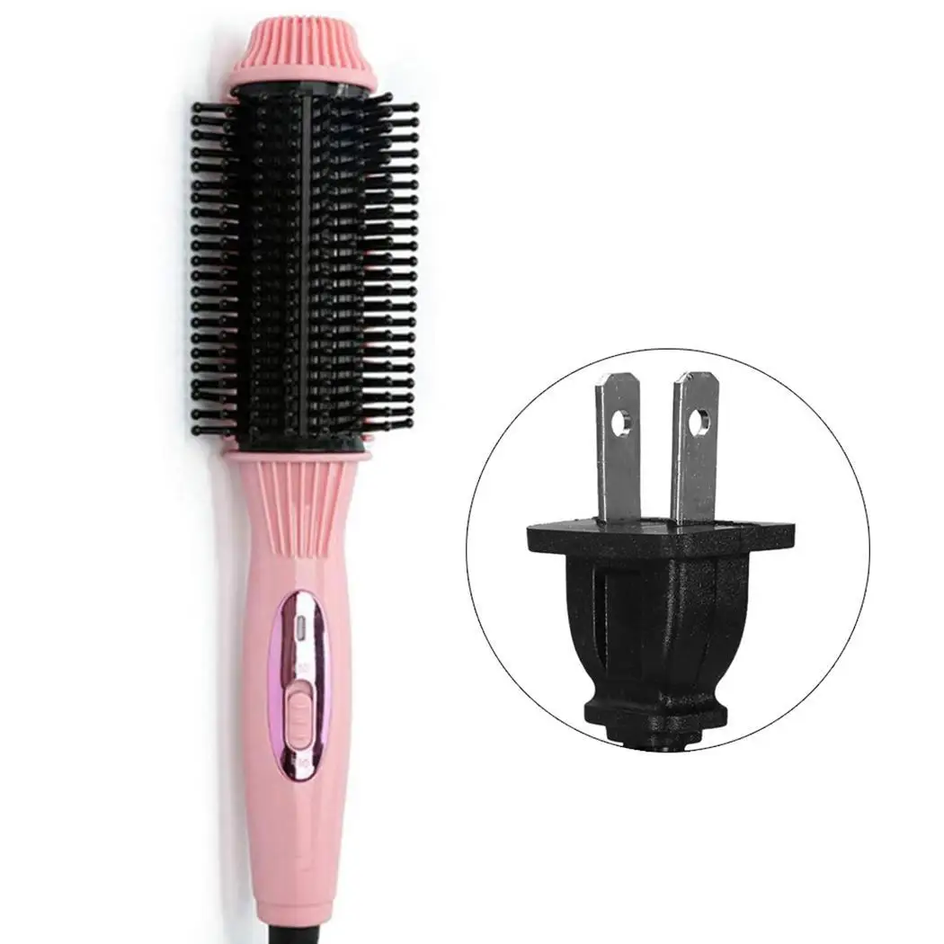 

2019 New Dry Wet Dual Use Hair Straightener Curler Appliances Brush Comb 180C 100V-240V As Picture Hair Styling Tool