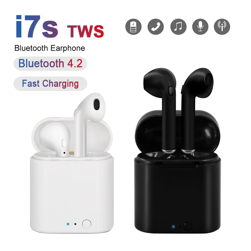 

Factory Sale Quality I7s Tws Wireless Bluetooth Earphone Stereo Earbud Headset With Charging Box For All Smart Phone