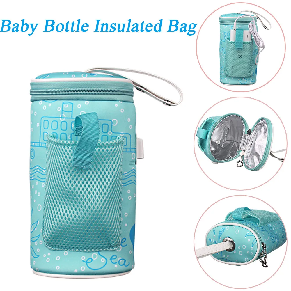 Портативный usb-подогреватель для детских бутылочек, изолированная сумка, чашка для путешествий, подогреватель для бутылочек для кормления, сумка для хранения