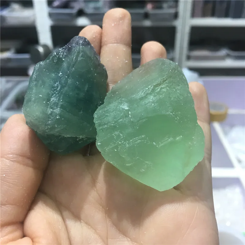 2 шт. красивые натуральные камни и минералы зеленый flourite необработанные драгоценные камни с лечебным действием, образцы кристаллов для украшения дома и свадьбы