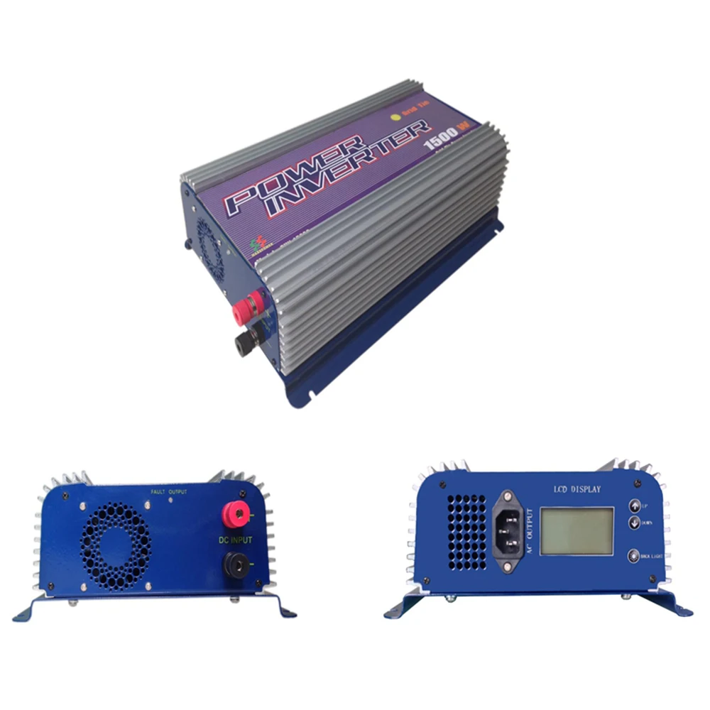 LCD Display 1500W MPPT Grid Tie Solar Inverters 45 90V DC to AC120/230V