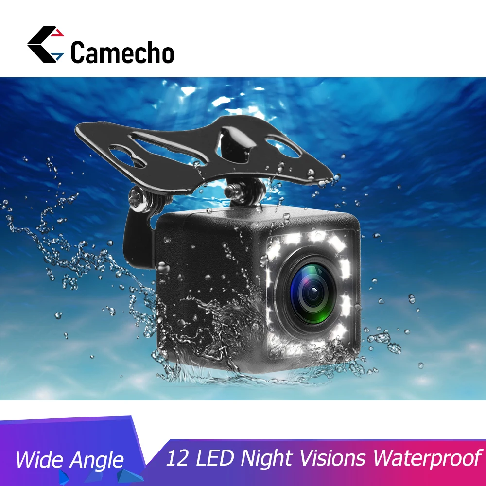 

Camecho Car Rear View Camera 12 LED Night Vision Reversing Auto Parking Monitor CCD Waterproof 170 Degree HD Video Backup Camera