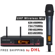 С помощью DHL! Два цвета! Профессиональный 135 G3 UHF Беспроводной одиночный ручной микрофон система с Алюминиевый Чехол