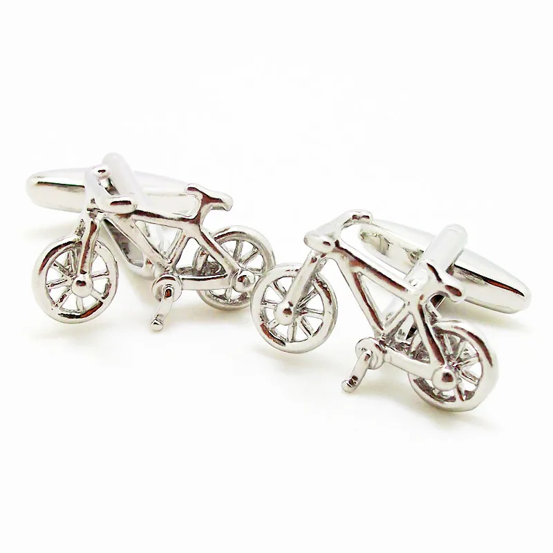 Jewelry Novelty bike cufflinks for mens shirts Cuff links Silver