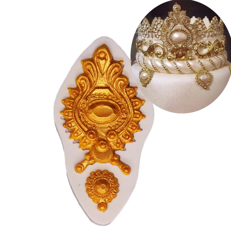 Diamond Brooch Cake Molds Fondant Cutter Silicone Mold Cupcake Topper Wedding Chocolate Sugar Wilton Decoration Tools | Дом и сад