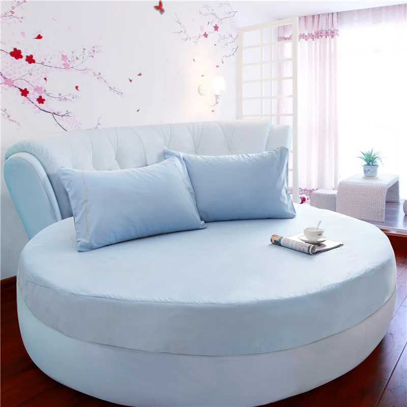 

100 cotton round bed cover queen size ruffled bedspread morden simple twin fitted sheets for adults one piece free shipping