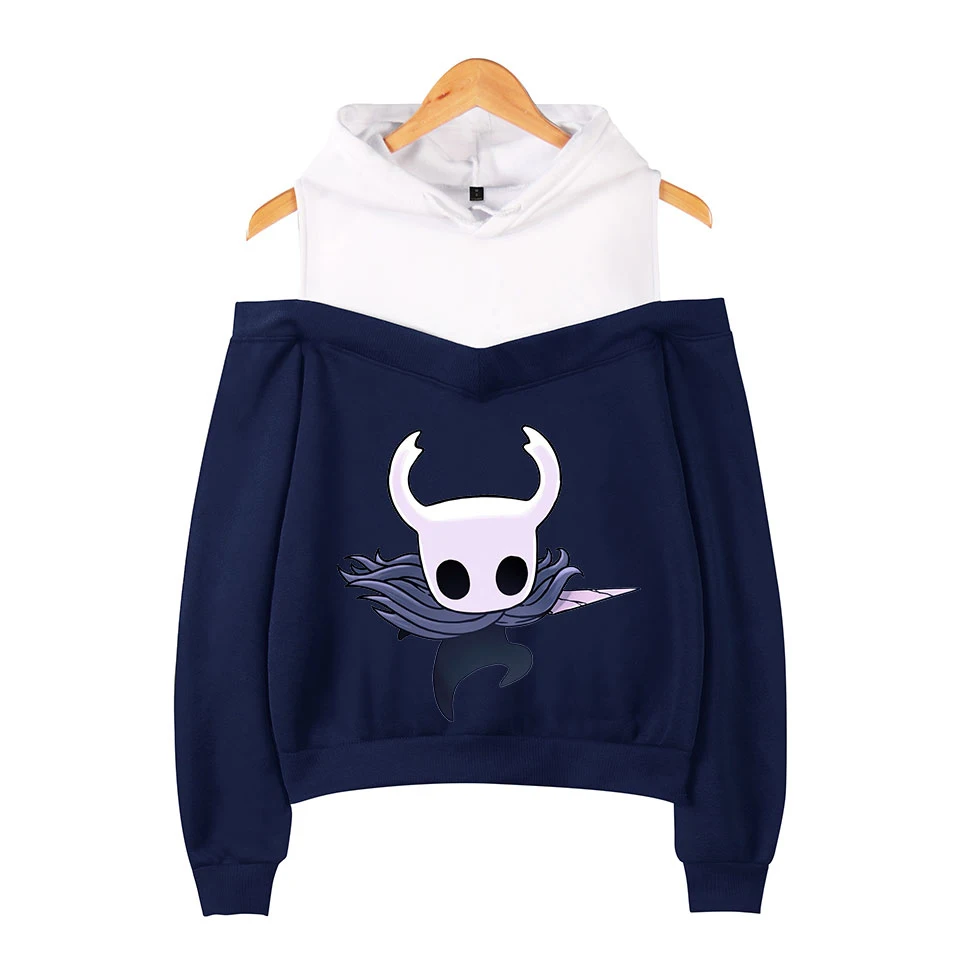 cute sweatshirts for girls Hollow Knight Off Shoulder Hoodies Women Fashion Long Sleeve Hooded Sweatshirts 2019 Hot Sleeve Casual Trendy Streetwear Clothes cute sweatshirts