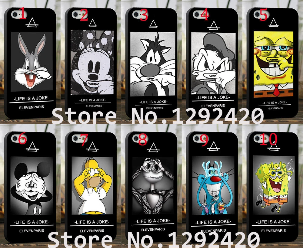 10pcs Lot Coque Eleven Paris Cartoon Cat Simpson Mickey Mouse Black Case Cover For Iphone 5c Wholesale And Retail Free Shiping Mouse Ring Mouse Pointermouse Characters Aliexpress