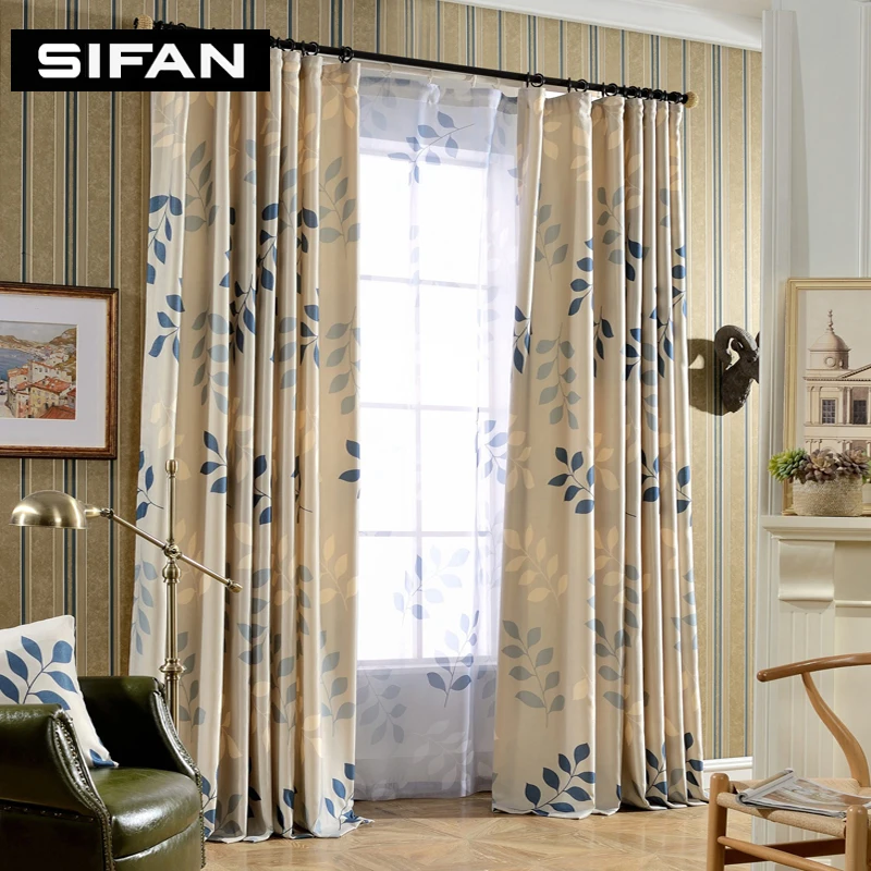 Плотные Шторы с принтом листьев для гостиной оконные шторы для спальни современные занавески шторы на заказ