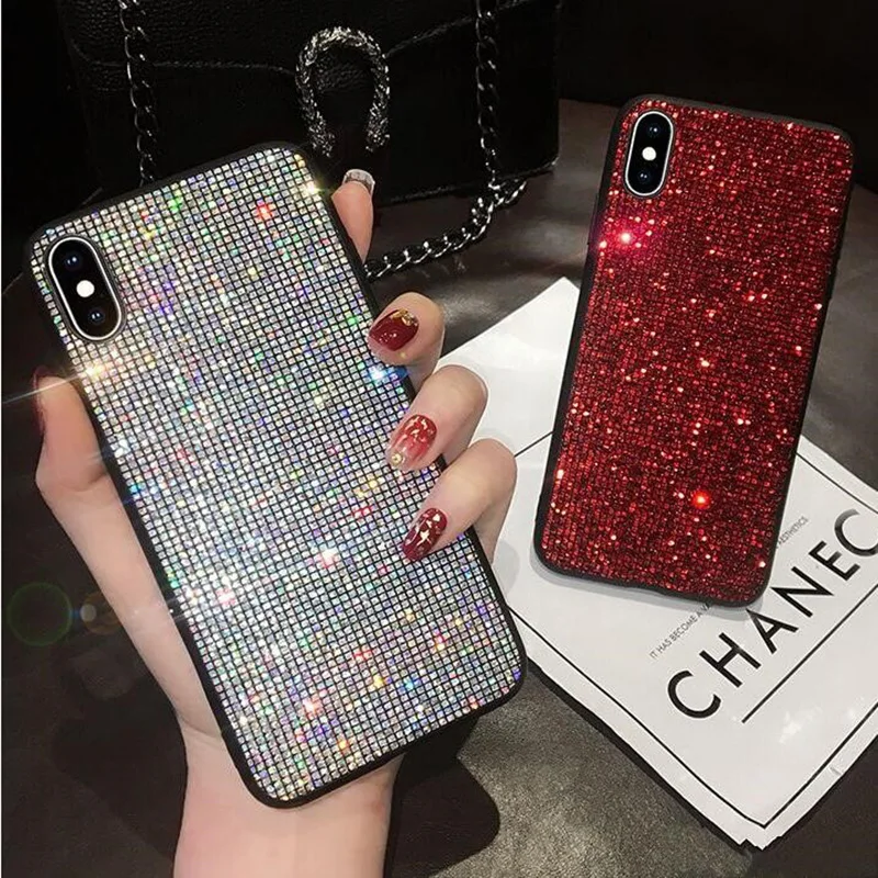 

Glitter Sequin Shiny Cases For Samsung S10 S9 S8 Plus A30 A50 A70 Note9 8 Case For Xiaomi 9 8 SE Lite Mi A1 A2 5X 6X Mix 3 2s