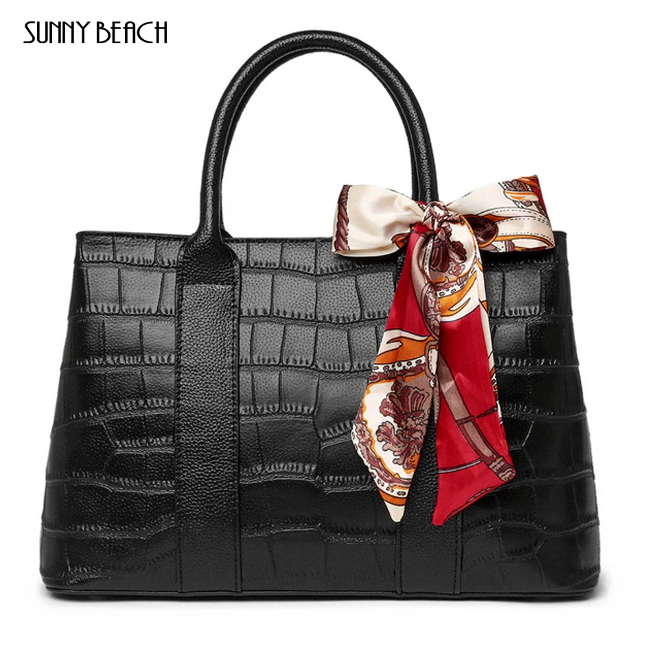 

SUNNY BEACH Genuine Leather Women Bag Female Famous Brands Luxury Handbags Shoulder Bags Designer bag